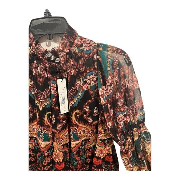 Alice & Olivia Marella Mockneck Paisley Shift Dress - Picture 9 of 9